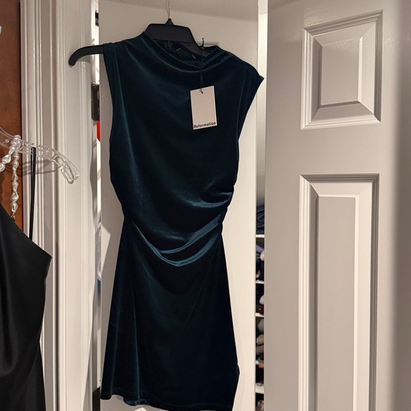 Reformation Alden Knit Dress Green - Size S - Picture 6 of 6